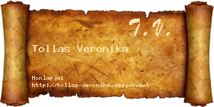 Tollas Veronika névjegykártya